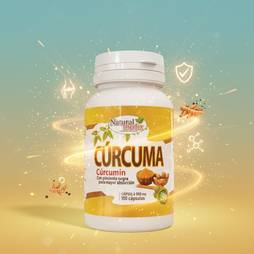 Capsulas, Curcuma y pimienta Negra