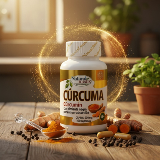 Capsulas, Curcuma y pimienta Negra