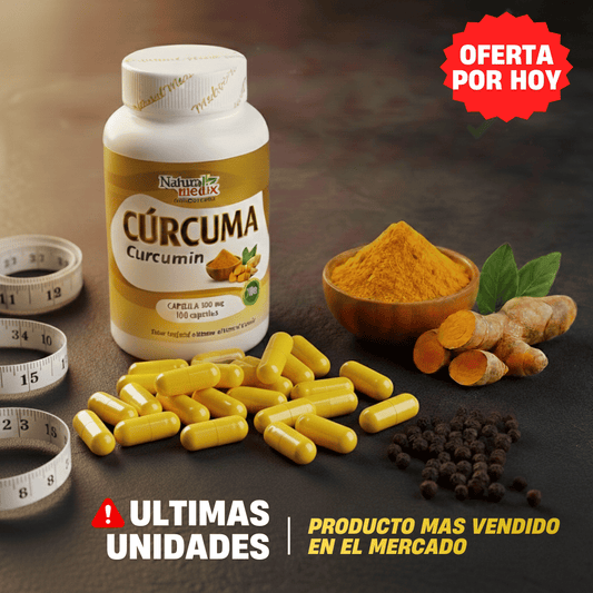 Capsulas Cúrcuma y Pimienta Negra - Adelgaza y Desinflama