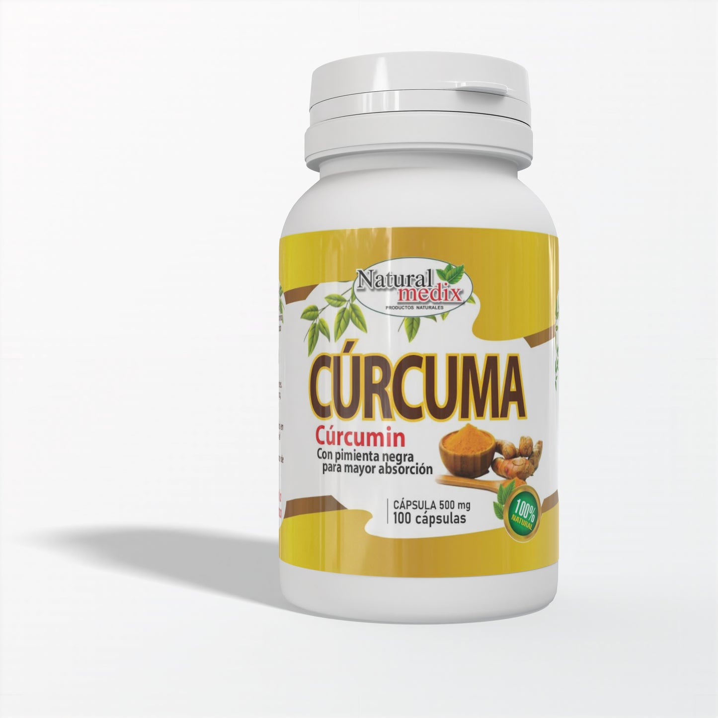 Capsulas, Curcuma y pimienta Negra